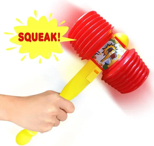 Vista 4 de ArtCreativity Martillo Chirriante Gigante para Niños – Juguete Chirriante Jumbo de 14 Pulgadas, Perfecto para Payaso, Carnaval y Favores de Fiesta