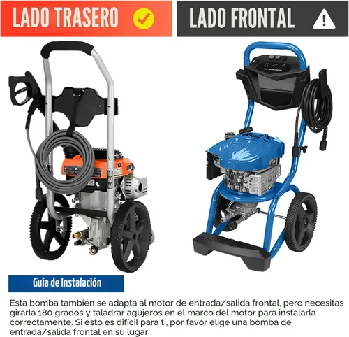 Vista 5 de YAMATIC 7/8" Shaft Vertical Pressure Washer Pump 3000 PSI 2.5 GPM Plateado