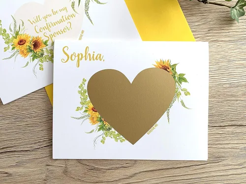 Vista 5 de Tarjeta personalizada para raspar con patrocinador de confirmación Will You Be My Confirmation