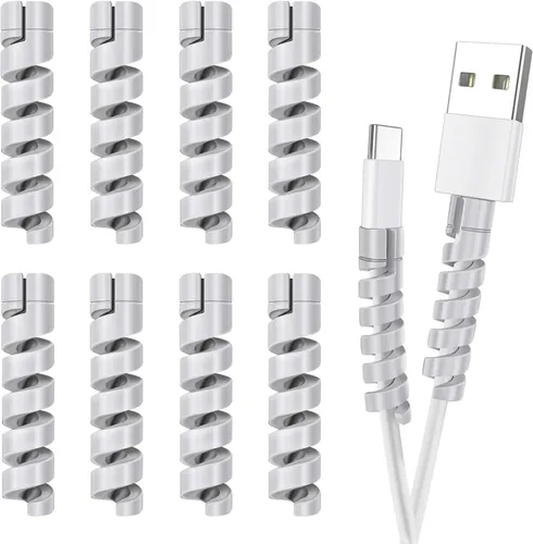 Vista 8 de Protector de cable para almohadilla de teléfono, portátil, protector de cable de silicona, 12 protectores de carga, protector de cable