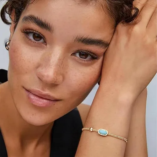 Vista 3 de Kendra Scott Grayson - Pulsera elástica de cristal, joyería de moda para mujer