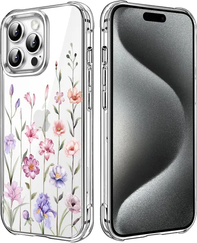 Vista 112 de Funda transparente de girasol compatible con iPhone SE 2022 SE 2020 7 8, funda trasera floral para niñas y mujeres, funda protectora transparente