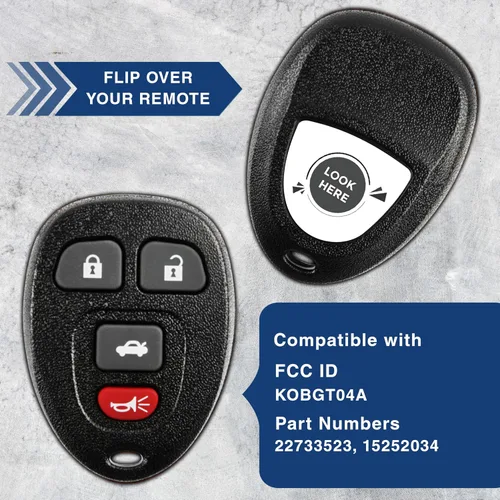 Vista 5 de KeylessOption Llavero remoto de entrada sin llave para 22733523 05 06 Chevy Cobalt Pontiac G6 Grand Prix Buick Allure Lacrosse 04 05 Chevy Malibu