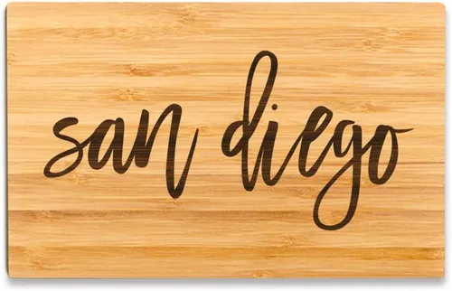 Vista 20 de Andaz Press City Country Calligraphy - Tabla de cortar (tamaño pequeño), 1