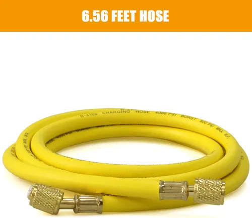 Vista 6 de Regulador de nitrógeno con manguera de 6.6 pies, presión de salida de 0-600 PSI, entrada CGA580 y ajuste de llamarada macho de 1/4 pulgadas