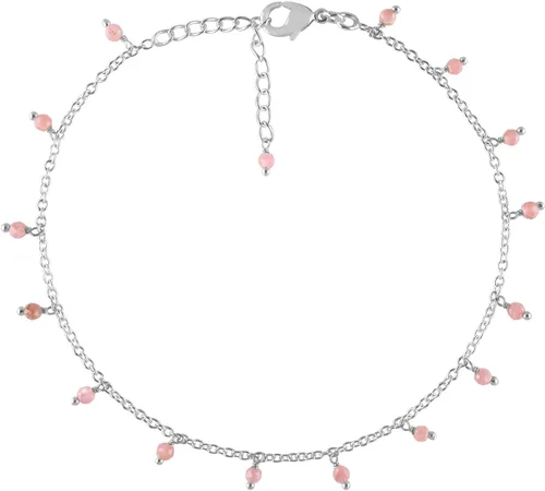 Vista 29 de Yanara Tobilleras de piedras preciosas para mujer, piedra natal natural, chapada en plata, joyería hecha a mano en 8.5 + 1.5 pulgadas, cristales