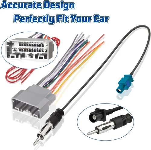 Vista 5 de Bingfu Arnés de cable de radio para determinado vehículo DB11 Arnés de cableado de radio con adaptador de antena para estéreo de coche