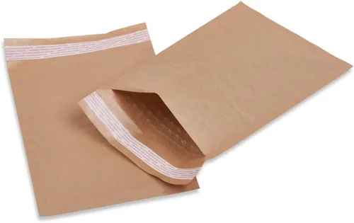 Vista 2 de Paquete de 100 sobres de papel para correo, bolsas de burbujas, resistentes y ligeros, acolchados
