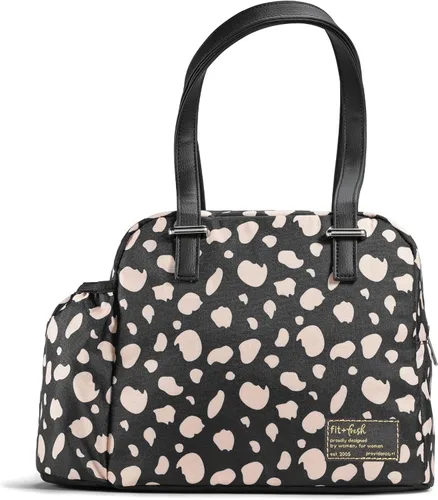 Vista 11 de Fit & Fresh Lonchera grande aislada a prueba de fugas y resistente a las manchas para mujer con bolsillo expandible para botella, cierre