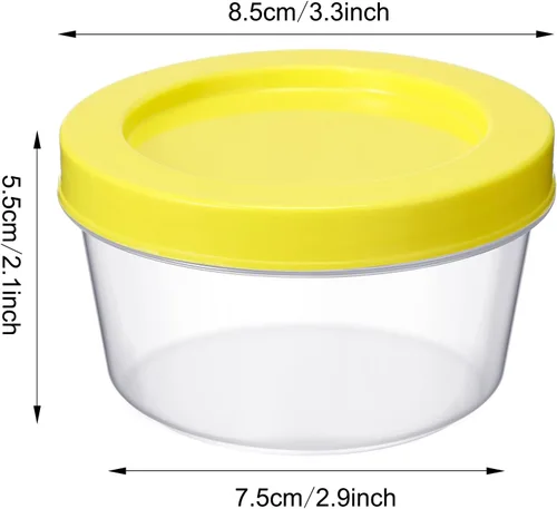 Vista 2 de Tanlade 24 recipientes pequeños de plástico de 7 onzas con tapas, reutilizables, para almacenamiento en congelador, caja de almuerzo, microondas