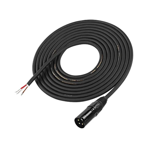Vista 8 de XMSJSIY Cable de micrófono XLR, cable desnudo, 3 pines, altavoz XLR, cable de micrófono de audio, conector de extremo abierto, cable de extensión