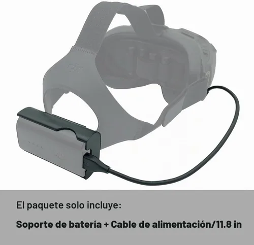 Vista 3 de JCHPINE FPV Goggles V2 Soporte de batería y cable de alimentación compatible con DJI FPV Combo Goggles V2 Batería Recarga Cable Accesorios