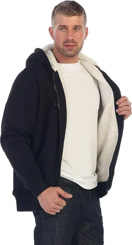 Vista 4 de Gioberti Chaqueta con capucha de forro polar pesado para hombre