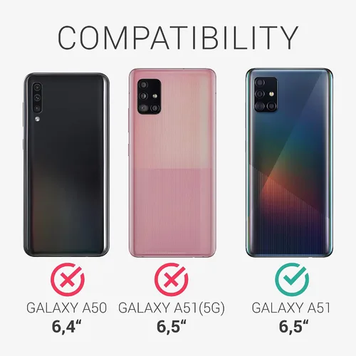 Vista 6 de kwmobile Funda compatible con Samsung Galaxy A51 - Funda protectora de silicona TPU suave y delgada - Arctic Night