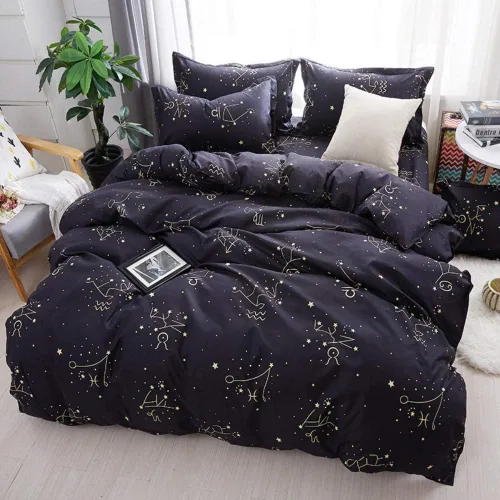 Vista 8 de Feelyou juego de funda de edredón y fundas de almohada de microfibra de poliéster suave para niños y niñas, diseño de mariposas, piñas, ciervos