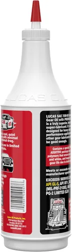 Vista 2 de Lucas Oil 10047 SAE 75 vatios 90 lubricante de diferencial y transmisión sintética, 1 cuarto, Multi