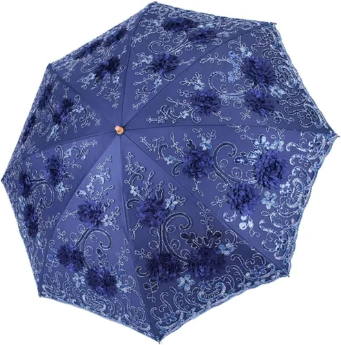Vista 145 de Honeystore Sombrilla bordada con flor 3D plegable UV con encaje clásico