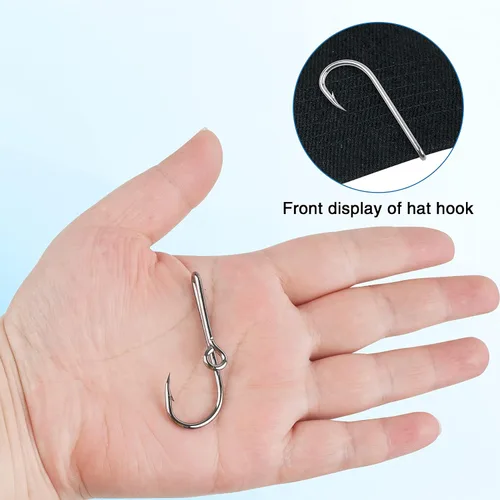 Vista 3 de Fishing Hook Hat Pins & Clips - 12PCS Gold/Black Fish Hook Hat Tie Clips for Outdoor