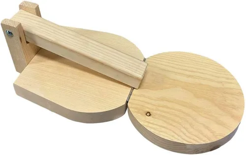 Vista 6 de Tortilla Prensa redonda de madera Fabricante Tortilladora de Madera Redonda