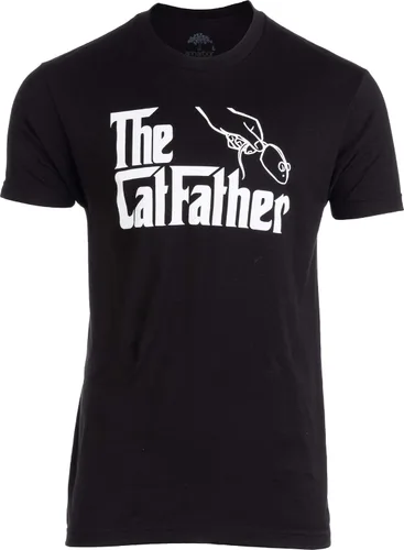 Vista 2 de The Catfather Divertida camiseta de humor divertido y lindo con diseño de gato, padre, padre, padre, dueño de mascota, gatito