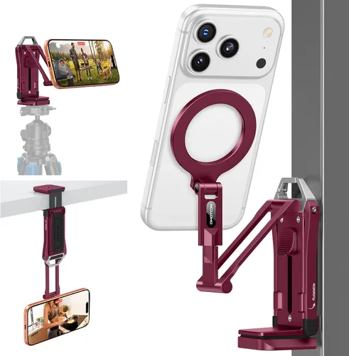 Vista 11 de OMOTON TP02-Pro - Soporte magnético para teléfono para vlogging, elementos esenciales para creadores de contenido con tornillo de 1/4 pulgadas