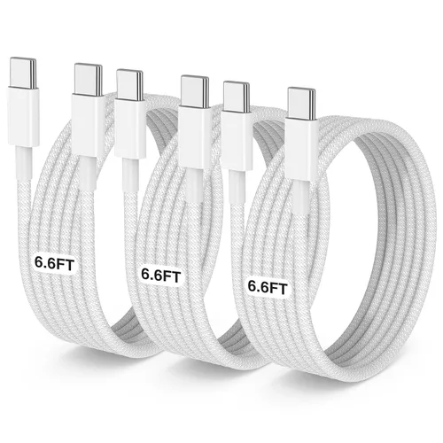 Vista 38 de LOFPYE Paquete de 3 cables USB C a USB C de 1 pie y 60 W, cable de carga rápida tipo C para iPhone Air 17 16e 16 15 Pro Plus Pro Max, para Galaxy