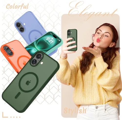 Vista 599 de Funda para Google Pixel 10 Pro XL, cubierta magnética mate, color negro Fit for MagSafe, Screen Protector included, Shockproof Military Grade