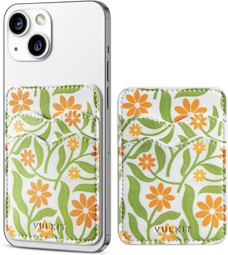 Vista 16 de VULKIT Soporte adhesivo para tarjetas Compatible con iPhone, cartera de cuero para teléfono celular, estuche para tarjetas de crédito, adhesivo