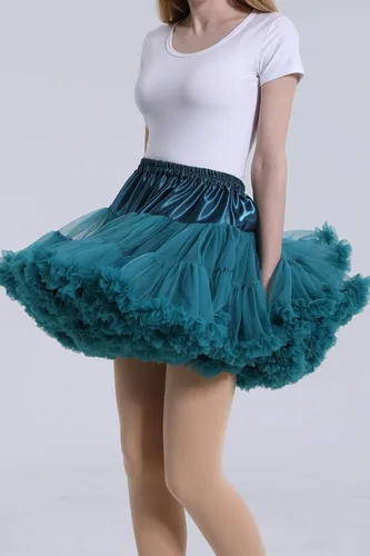 Vista 4 de Colyanda - Falda de tul plisada de 3 capas con tutú de mujer para fiestas o hacer cosplay