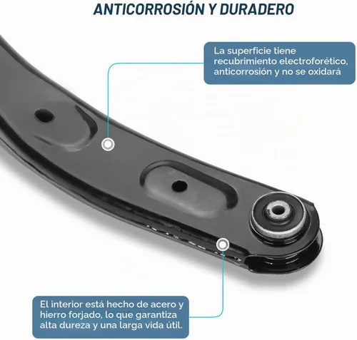 Vista 4 de Brazos de control superiores e inferiores delanteros para Jeep Grand Cherokee 1999 2000 2001 2002 2003 2004 + Kit de suspensión de brazos de control