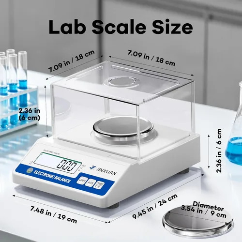 Vista 11 de Báscula de laboratorio 500gx0.001g Balanza de alta precisión Balanza analítica, escala de miligramo digital Escala de laboratorio científica