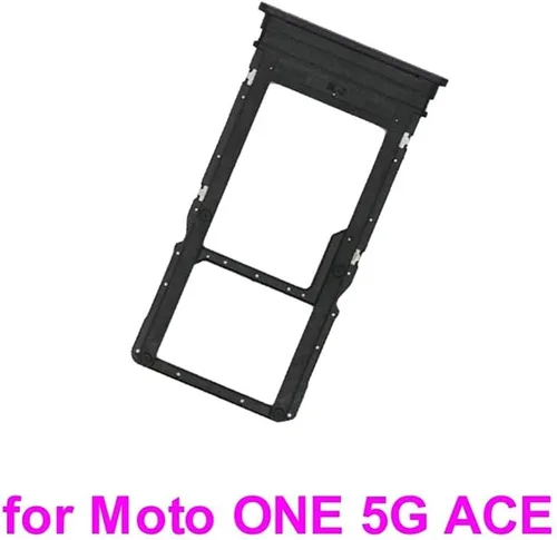 Vista 4 de Soporte de bandeja Sim individual para Motorola Moto One 5G ACE XT2113 (gris volcánico)