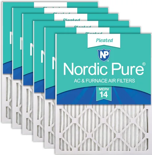 Vista 33 de Nordic Pure 20x20x1 (Tamaño real: 19 1/2 x 19 1/2 x 3/4) Filtros de aire para caldera/aire acondicionado Poly Green MERV 6 – Reduce el polvo