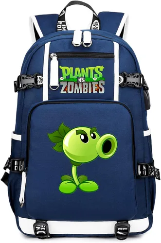 Vista 26 de ISaikoy Game Plants vs. Zombies - Mochila de hombro para libros, mochila escolar, color 1