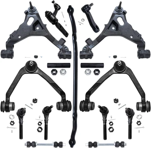 Vista 49 de Detroit Axle - Kit de suspensión frontal de 15 piezas para Jeep Grand Cherokee 99-04 1999 2000 2001 2002 2003 2004, brazos de control superior e