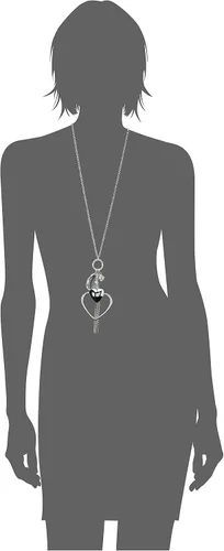 Vista 3 de GUESS Collar básico grande con dije de corazón abierto Resina