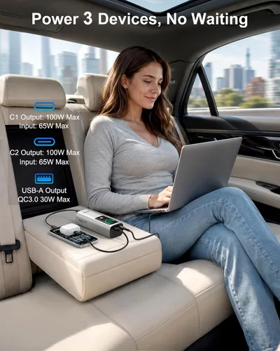 Vista 6 de AsperX Banco de energía del ordenador portátil, 165W 20,000mAh, Unibody de Silver
