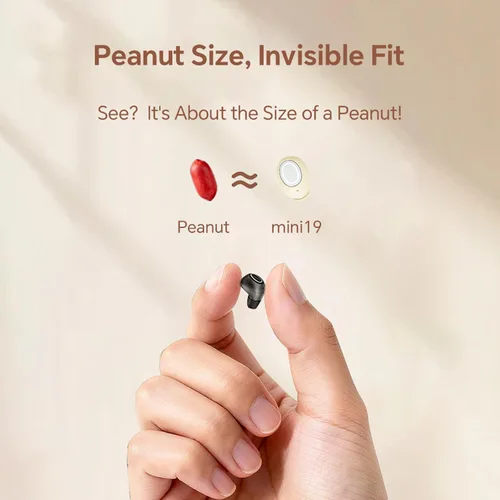 Vista 2 de Xmenha Mini auriculares invisibles pequeños inalámbricos Bluetooth cómodos, más pequeños, pequeños, de perfil bajo, para dormir, discretos