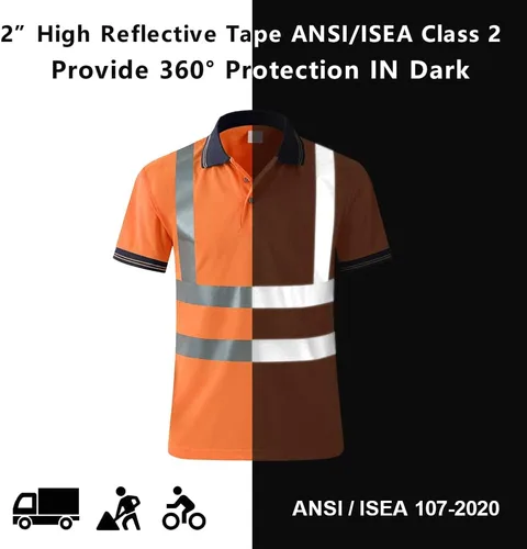 Vista 3 de SMASYS - Polo de seguridad de alta visibilidad naranja