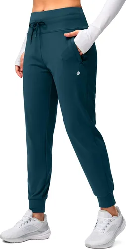 Vista 11 de G Gradual Pantalones deportivos con forro polar para mujer, de cintura alta, resistentes al agua, térmicos, para invierno, correr, senderismo
