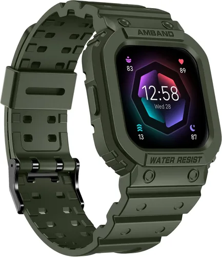 Vista 8 de amBand Compatible para Fitbit Versa 4/3/2 / Fitbit Versa Lite / Fitbit Sense 2 / Correas de Fitbit Sense con estuche, correa protectora para reloj