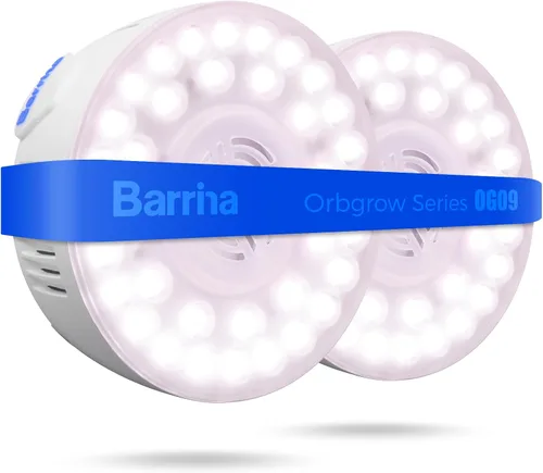 Vista 13 de Barrina Orbgrow OG09 Puck - Luz LED de crecimiento, 5000K 9W (equivalente a 135 vatios), luces de plantas para plantas de interior de espectro