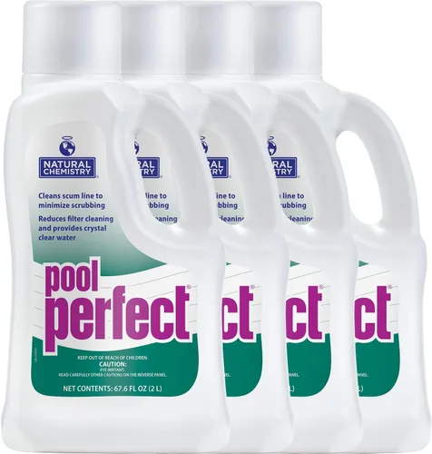 Vista 3 de Natural Chemistry Pool Perfect, 2 L, 1 paquete, limpiador de piscina para eliminar contaminantes, desechos y otros residuos