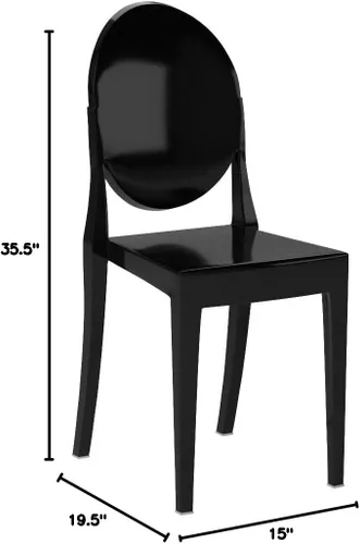 Vista 3 de LexMod Casper silla de comedor, Madera, Negro