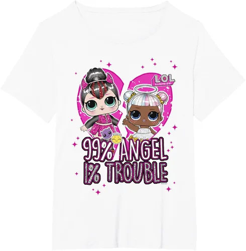 Vista 10 de LOL Surprise Sugar & Spice 99% Angel 1% Trouble Camiseta, Blanco