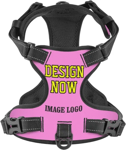 Vista 13 de Dog Harness for Small Dogs with Leash No Pull 2 Leash Clips, Adjustable Soft American Flag and The Eagle Dog Vest Set Small