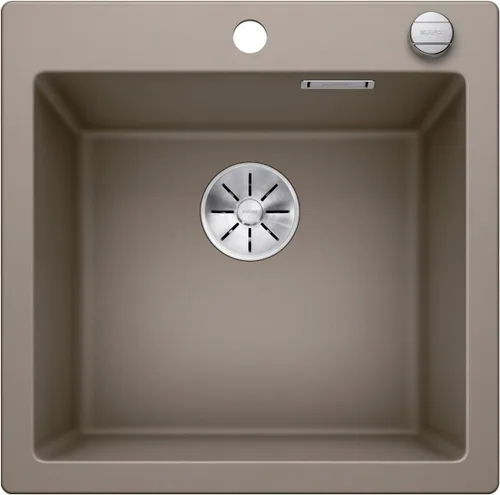Vista 7 de Blanco 523684 PLEON 5 Silgranit PuraDur con Residuos Pop-Up, Nuez moscada