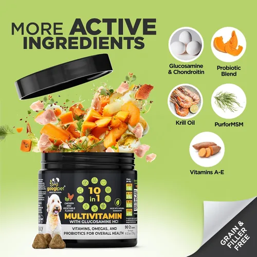 Vista 5 de Googipet - Multivitamínico masticable para perros, vitaminas y suplementos