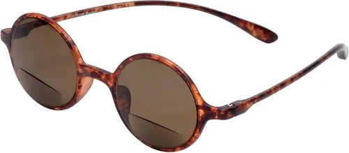 Vista 8 de Calabria 721SB Flexie - Gafas de sol bifocales redondas para hombres y mujeres, lentes de sol de lectura bifocales, flexibles, delgadas, ligeras