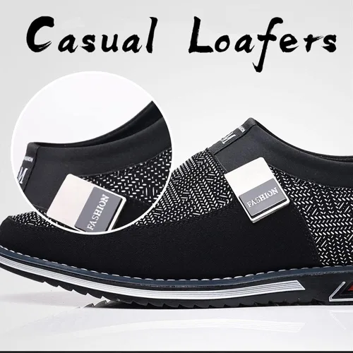 Vista 2 de Veslesth - Zapatos casuales para hombre, mocasines cómodos para caminar, zapatos de conducción de moda, zapatos de cuero de lujo para hombre
